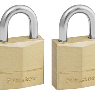 Solid Brass 20mm Padlock 3-Pin - Keyed Alike x 2