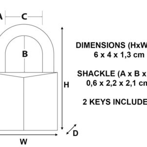 Solid Brass 40mm Padlock 4-Pin - Image 3