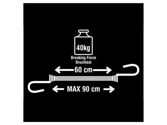 Twin Wire Bungee Cord 60cm Red 2 Piece - Image 2