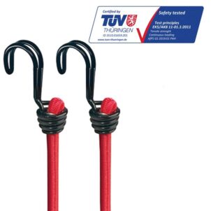 Twin Wire Bungee Cord 60cm Red 2 Piece - Image 3