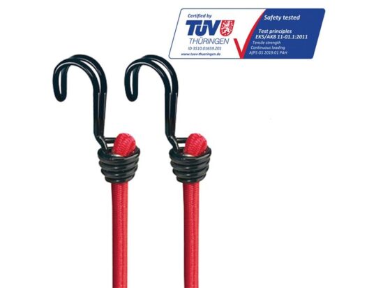 Twin Wire Bungee Cord 60cm Red 2 Piece - Image 3