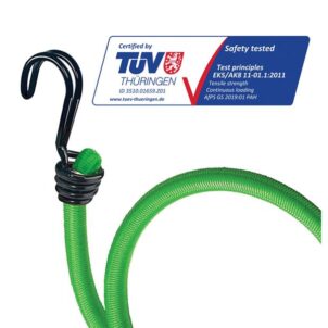 Twin Wire Bungee Cord 80cm Green 2 Piece