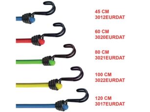 Twin Wire Bungee Cord 100cm Yellow 2 Piece