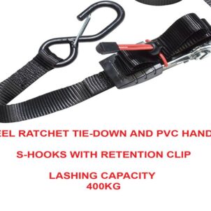 Ratchet Tie-Down S-Hooks 4.25m 4 Piece - Image 3