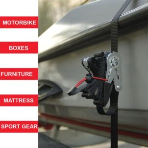 Ratchet Tie-Down S-Hooks 4.25m 4 Piece