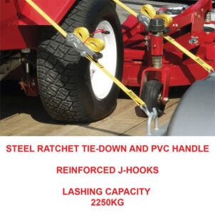 Ratchet Tie-Down J-Hooks 8.25m