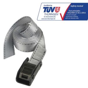Lashing Strap with Metal Buckle, Grey 5m 150kg (Single) - Image 3