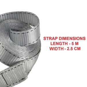 Lashing Strap with Metal Buckle, Grey 5m 150kg (Single) - Image 4