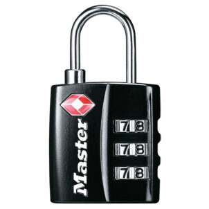 TSA 3-Digit Combination Black Finish 30mm Padlock