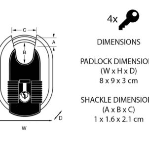 Excell™ Titanium Reinforced 60mm Padlock - Image 5