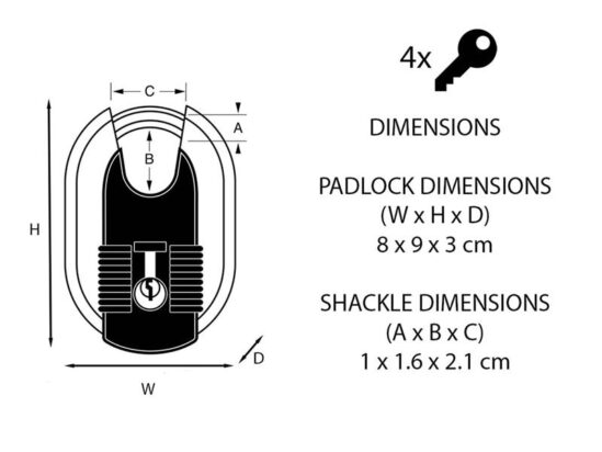 Excell™ Titanium Reinforced 60mm Padlock - Image 5