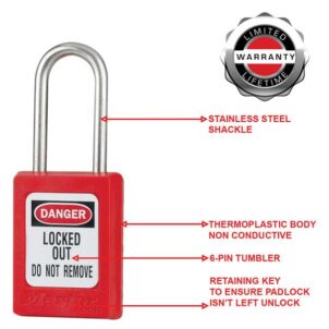 Lockout Padlock – 35mm Body & 4.76mm Stainless Steel Shackle