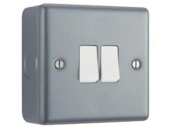 Metal Clad 2-Gang 2-Way Light Switch