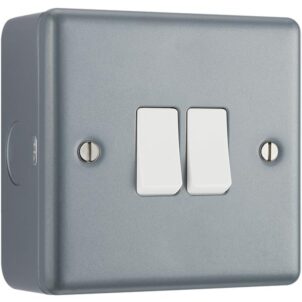 Metal Clad 2-Gang 2-Way Light Switch