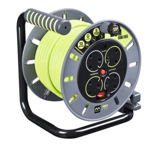 PRO-XT Open Cable Reel 240V 13A 4-Socket 25m