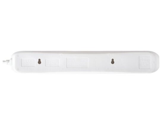Extension Lead 240V 6-Gang 13A White Surge Protected 2m