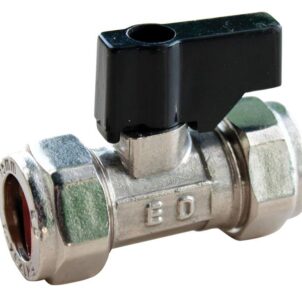 Isolating Valve with Handle 15mm Chrome