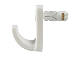 White Single Hollow Door Hook Pack of 1