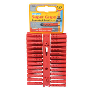 SRP 502 Solid Wall Super Grips™ Fixings Red (100)
