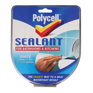 Sealant Strip Kitchen / Bathroom White 22mm