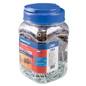 Brown UNO® Plugs & Screws in Jar (450 Plugs + 450 Screws)