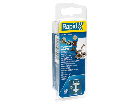 Tubular Rivets 8 x 3 x 9mm Cap 3 x 8mm (Pack 25) - Image 5