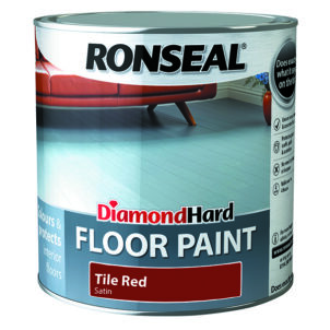 Diamond Hard Floor Paint Satin Tile Red 2.5 litre