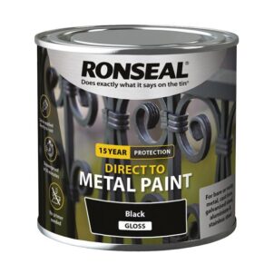 Direct to Metal Paint Black Gloss 250ml