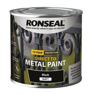 Direct to Metal Paint Black Matt 250ml