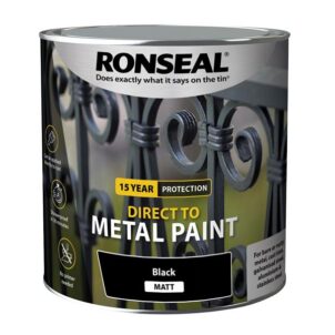 Direct to Metal Paint Black Matt 2.5 litre
