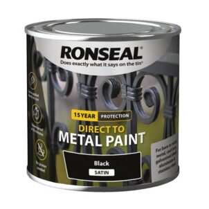 Direct to Metal Paint Black Satin 250ml