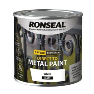 Direct to Metal Paint White Matt 250ml