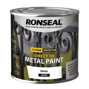 Direct to Metal Paint White Satin 250ml