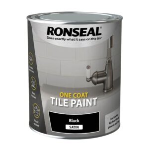 One Coat Tile Paint Black Satin 750ml