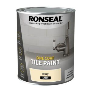 One Coat Tile Paint Ivory Satin 750ml