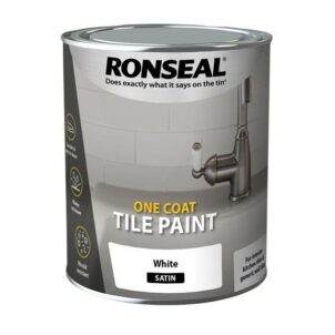 One Coat Tile Paint White Satin 750ml