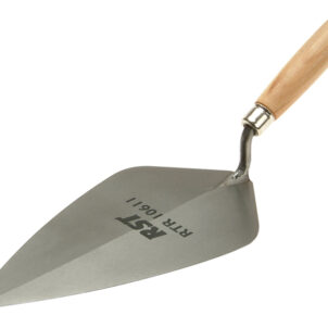 London Pattern Brick Trowel Wooden Handle 11in