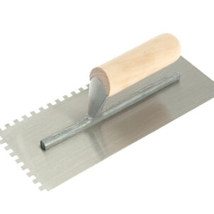 Notched Trowel 6mm Square Notches Wooden Handle 11 x 4.1/2in