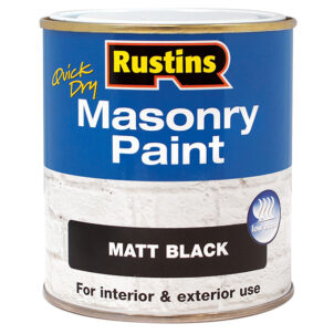 Quick Dry Masonry Paint Matt Black 500ml