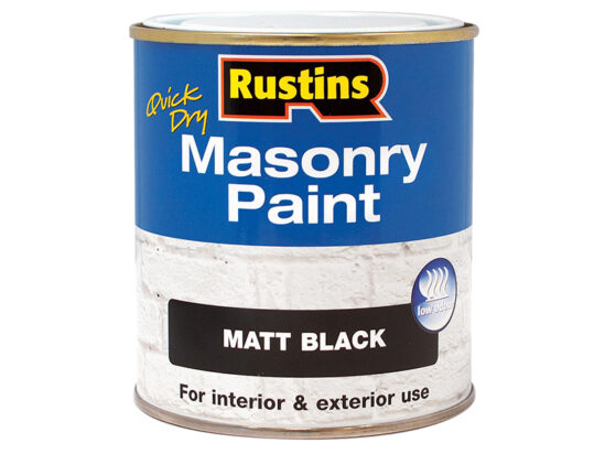 Quick Dry Masonry Paint Matt Black 500ml