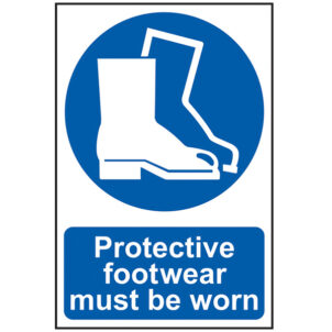 Protective Footwear Must Be Worn - PVC Sign 200 x 300mm