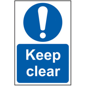 Keep Clear - PVC Sign 200 x 300mm