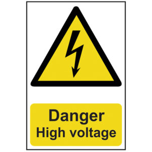 Danger High Voltage - PVC Sign 200 x 300mm