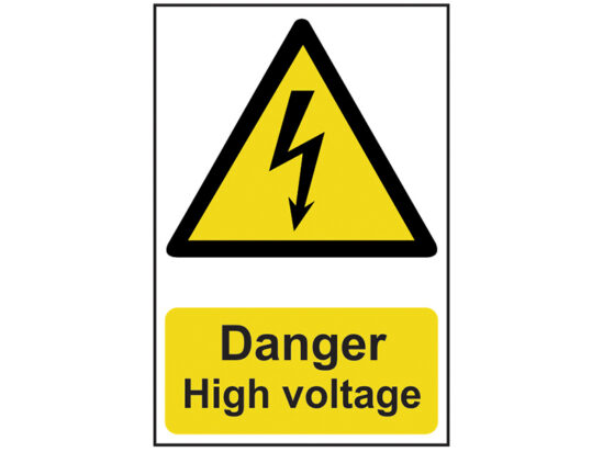 Danger High Voltage - PVC Sign 200 x 300mm