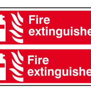 Fire Extinguisher - 2 PVC Signs 300 x 100mm