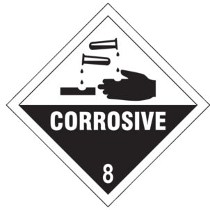 Corrosive 8 - Self Adhesive Vinyl Sign 100 x 100mm