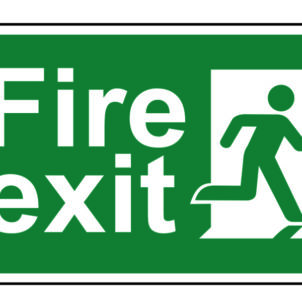 Fire Exit Man Running Right - PVC Sign 300 x 200mm