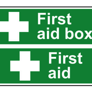 First Aid Box / First Aid - PVC Signs 300 x 100mm