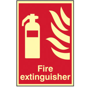 Fire Extinguisher Photoluminescent - 200 x 300mm