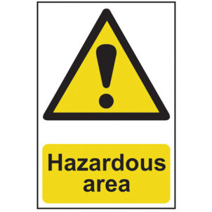 Hazardous Area - PVC Sign 400 x 600mm